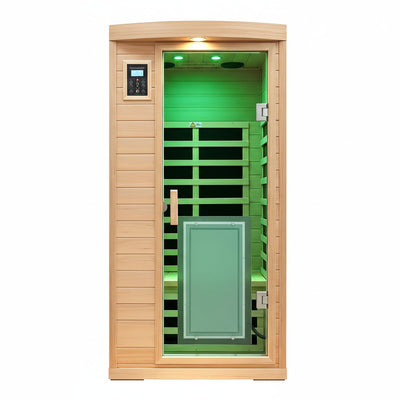 1-Person Far Infrared Sauna with Door Heating Plate