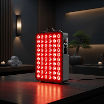 Red Light Therapy for Body, 660Nm 850Nm near Infrared Light Therapy Panel, 60 Dual Chip LED Device with 300W of Power, Ideal for Body, Face, Improve Sleep, Skin Health, Includes Hanging Kit & Handle — product view 2